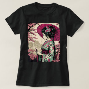 T-shirt Portrait classique Geisha japonais
