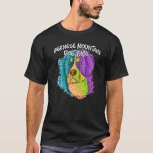 T-shirt Portrait coloré Bernese Mountain Dog Papa'