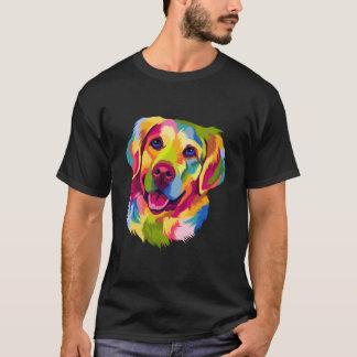 T-shirt Portrait coloré de Golden Retriever pour son propr