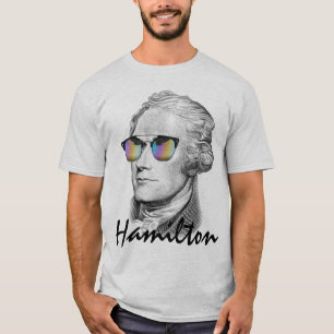 T-shirt Portrait d'Alexander Hamilton dans des lunettes de