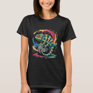 T-shirt Portrait d'amoureux du caméléon, faune colorée