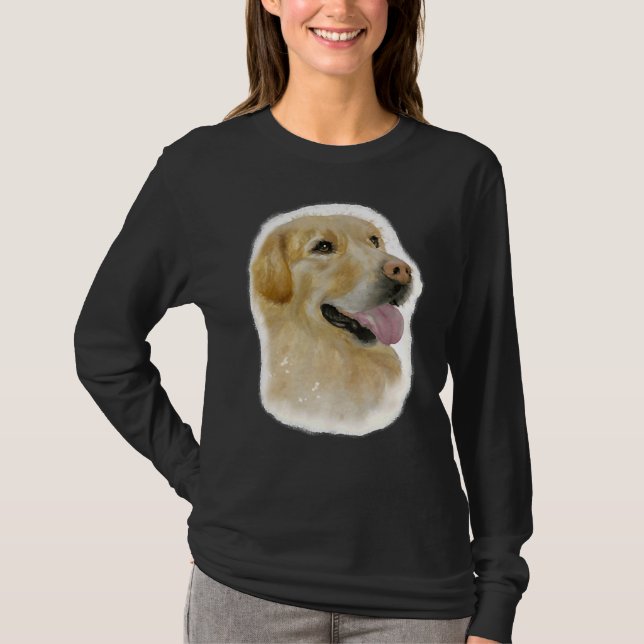 T-shirt Portrait D'Animal Golden Labrador Ou Golden Retrie (Devant)