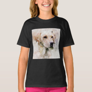 T-shirt Portrait d'aquarelle de chien de Labrador Retrieve