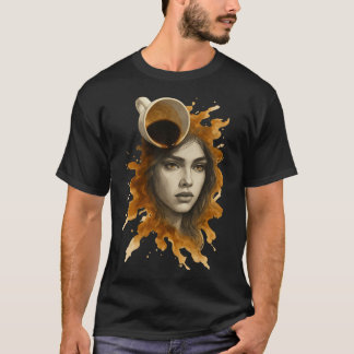 T-shirt Portrait d'art du café