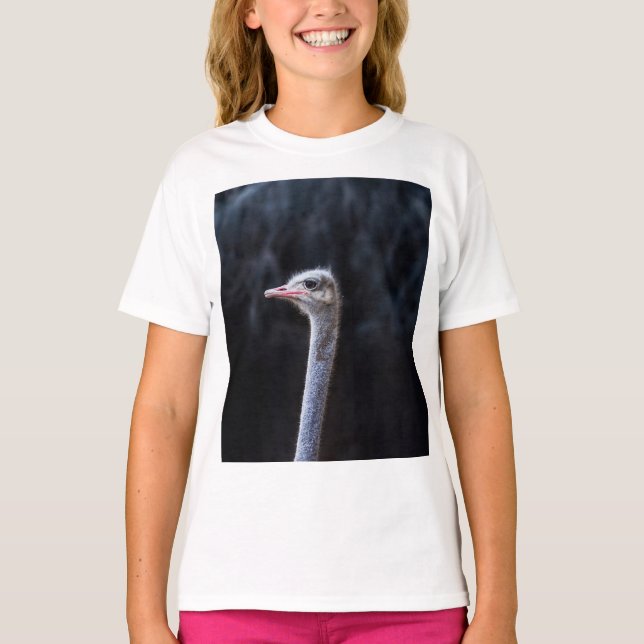 T-shirt portrait d'autruche (Devant)