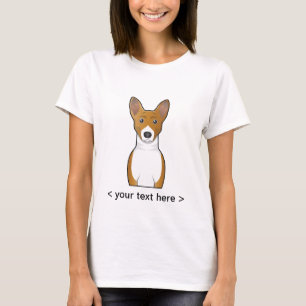 T-shirt Portrait de bande dessinée de Basenji personnalis