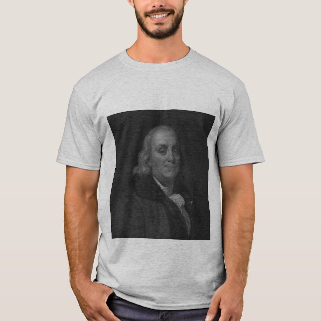 T-shirt Portrait de Benjamin Franklin (Devant)