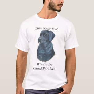 T-shirt portrait de black labrador dog avec slogan amusant