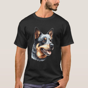T-shirt Portrait de Blue Heeler