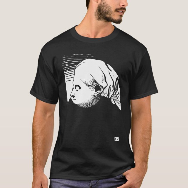 T-shirt Portrait de bois de la reine Victoria (Devant)