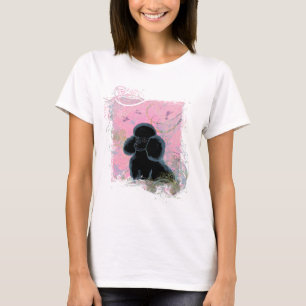 T-shirt Portrait de caniche noir avec Tee - shirt de colib