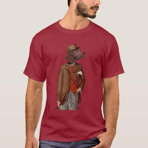 T-shirt Portrait de cavalier de poseur rouge