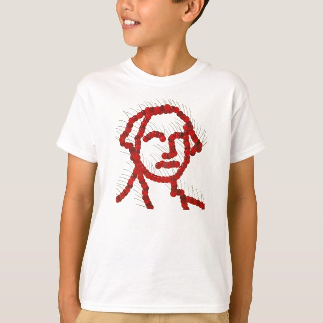 T-shirt Portrait de cerise de George Washington (Devant)