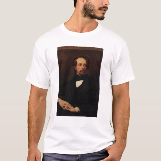 T-shirt Portrait de Charles Dickens 1855 (Devant)