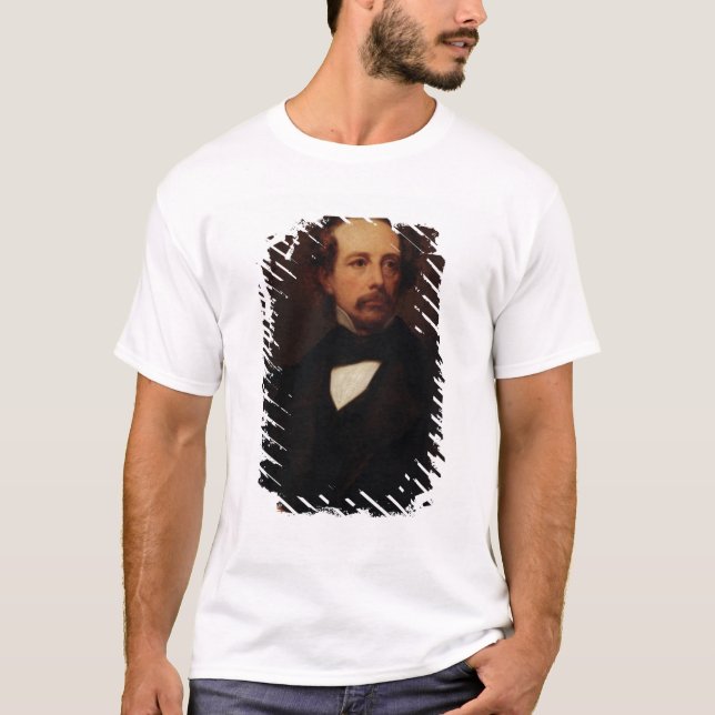 T-shirt Portrait de Charles Dickens 1855 (Devant)