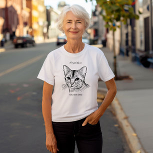 T-shirt Portrait de chat abyssinien