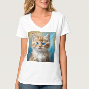 T-shirt Portrait de chat adorable