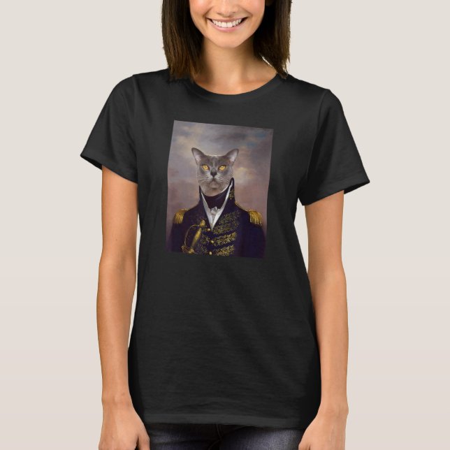 T-shirt Portrait de chat birman Renaissance Médiéval Doule (Devant)