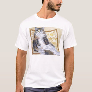 T-shirt Portrait de chat de ragondin de Mae Maine de
