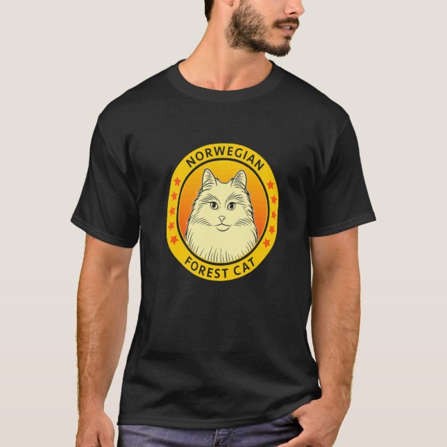 T-shirt Portrait de chat des forêts norvégiennes (Devant)