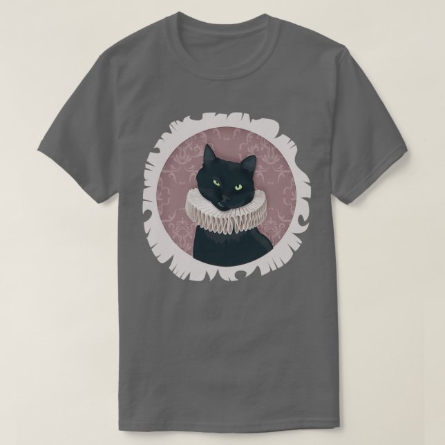 T-shirt Portrait de chat Renaissance (Design devant)