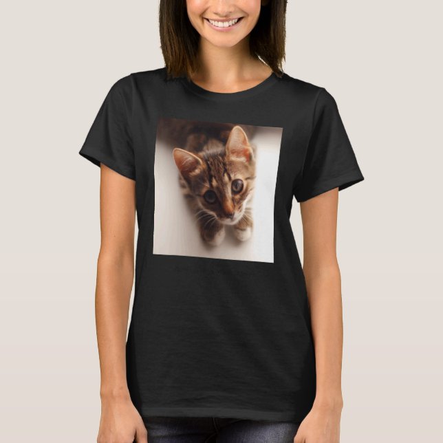 T-shirt Portrait de chaton adorable chat mignon (Devant)