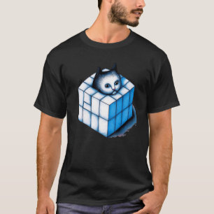 T-shirt Portrait de chaton mignon art chat bleu miaou ador