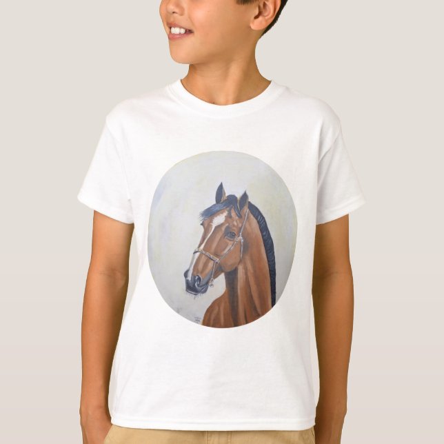 T-Shirt Portrait de Cheval Majestueux (Devant)