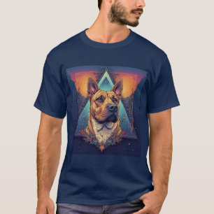 T-shirt Portrait de chien Art abstrait