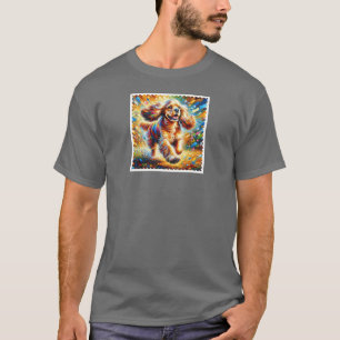 T-shirt Portrait de chien Cocker Spaniel Impression d'art 
