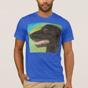 T-shirt Portrait de chien de Labrador noir