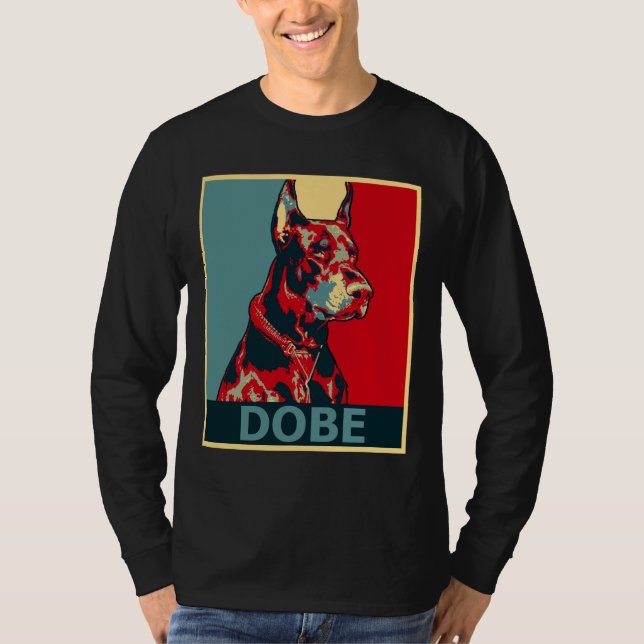 T-shirt Portrait de chien esthétique Doberman (Devant)