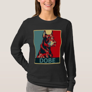 T-shirt Portrait de chien esthétique Doberman