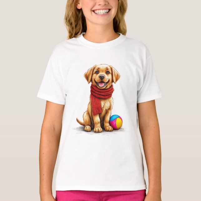 T-shirt Portrait de chien mignon (Devant)