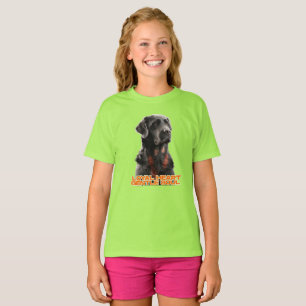 T-shirt Portrait de chien noir élégant - Art réaliste pour