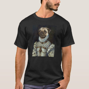 T-shirt Portrait de chien Pug Renaissance peinture médiéva