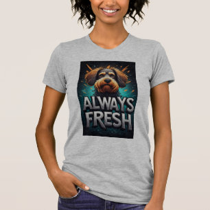 T-shirt Portrait de chien toujours frais