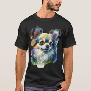 T-shirt Portrait de Chihuahua Coloré