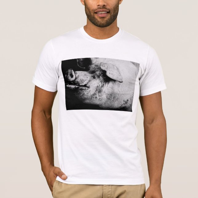 T-shirt portrait de cochon (Devant)