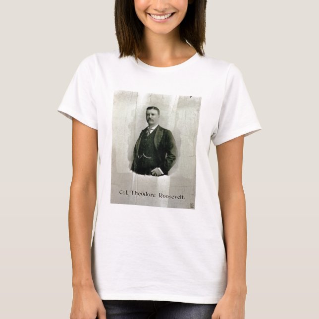 T-shirt Portrait de colonel Theodore Roosevelt (litho) (Devant)