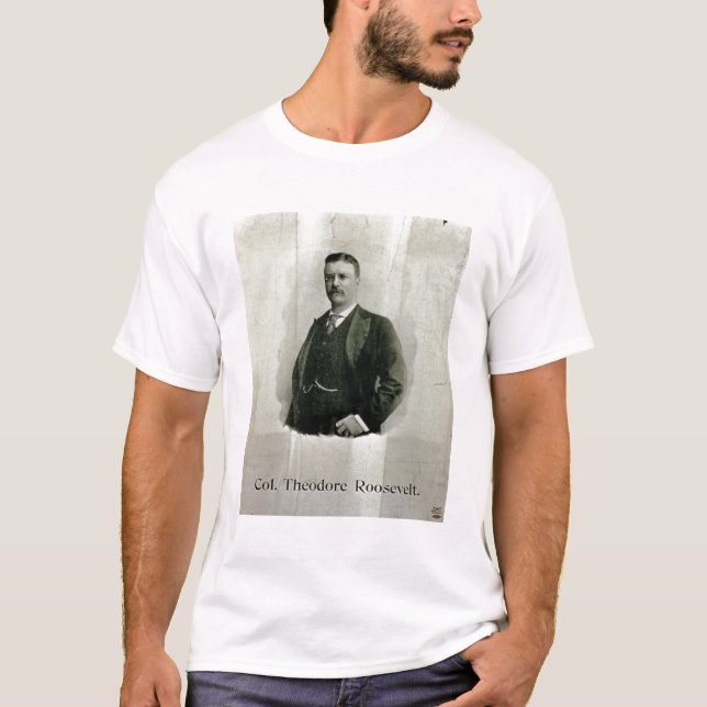 T-shirt Portrait de colonel Theodore Roosevelt (litho) (Devant)