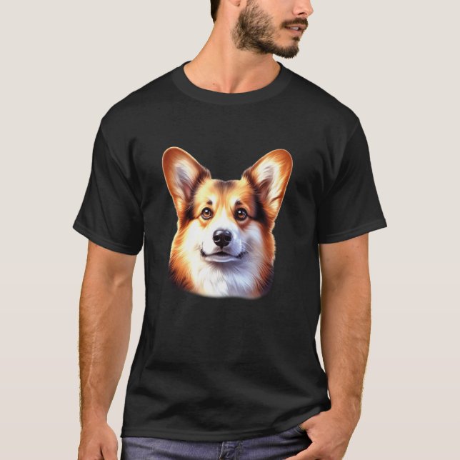 T-shirt Portrait de Corgi (Devant)