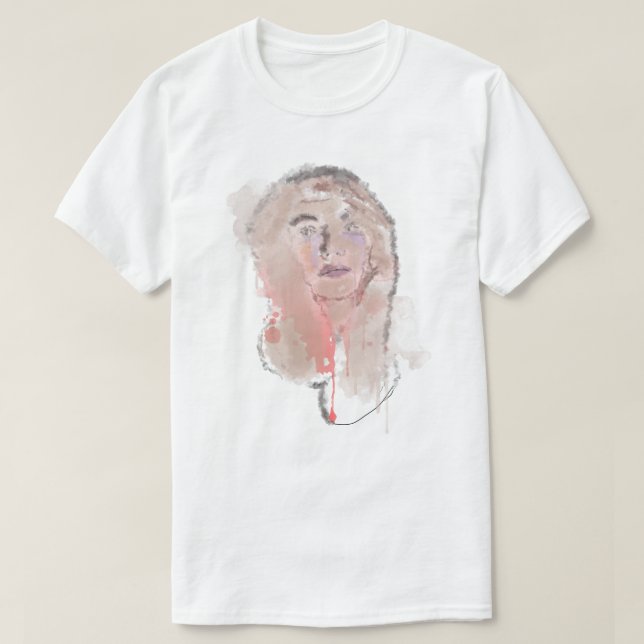 T-shirt Portrait de femme expressionniste (Design devant)