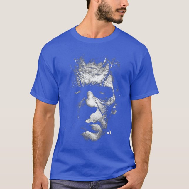 T-shirt Portrait de Frankenstein Monstre Classique d'Hallo (Devant)