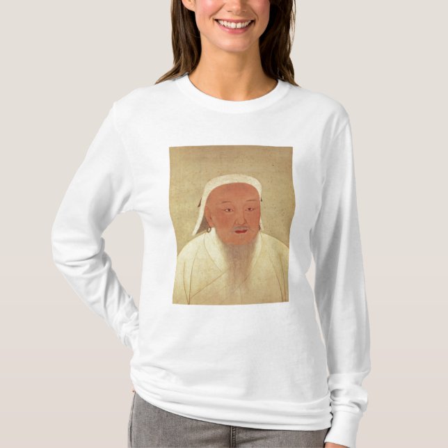 T-shirt Portrait de Genghis Khan, mongole Khan (Devant)
