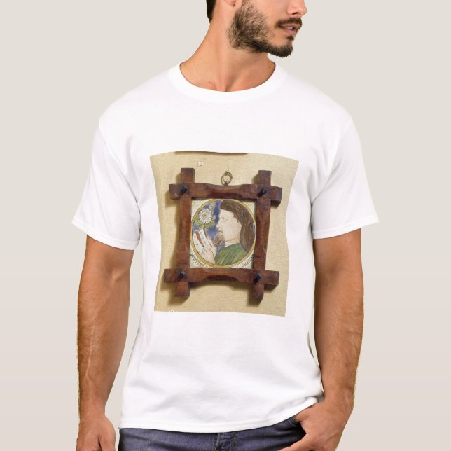 T-shirt Portrait de Geoffrey Chaucer (c.1340-1400) (cerami (Devant)