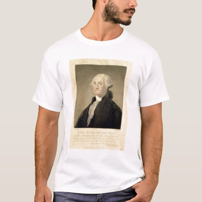 T-shirt Portrait de George Washington, gravé par William (Devant)