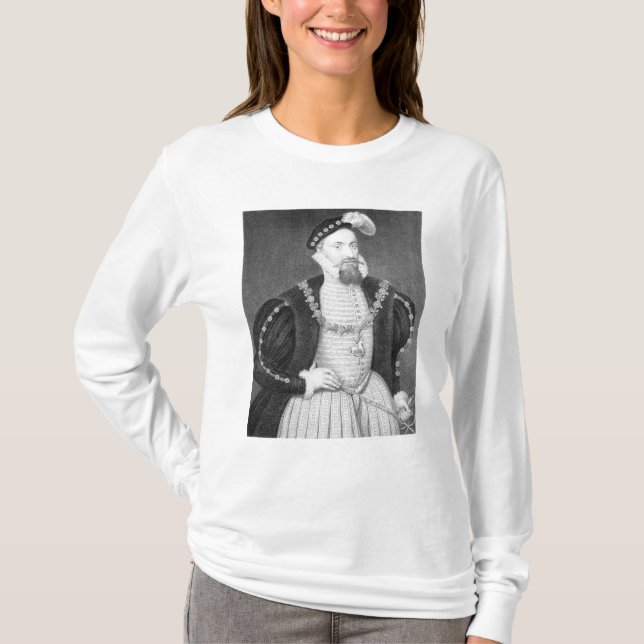 T-shirt Portrait de gris de Henry (Devant)
