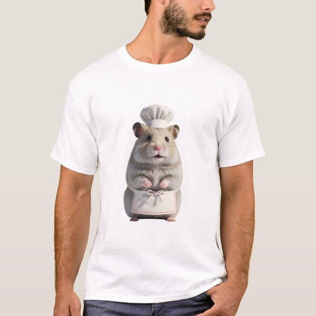 T-shirt Portrait de hamster chef adorable (Devant)