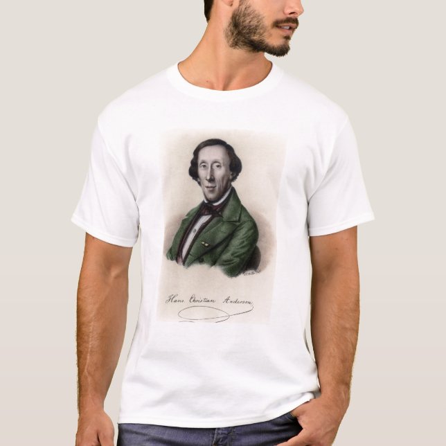 T-shirt Portrait de Hans Christian Andersen (Devant)